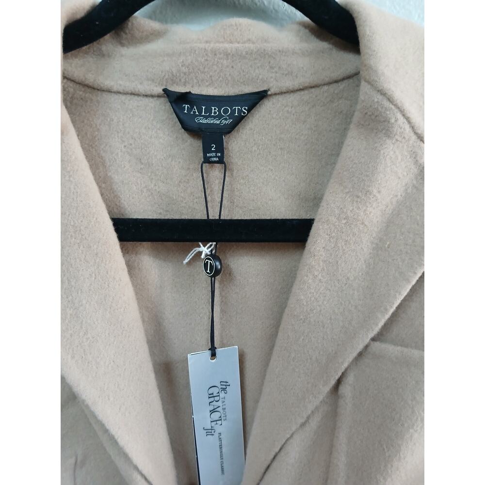 Talbots wool-blend blazer tan size 2 - Picture 4 of 9